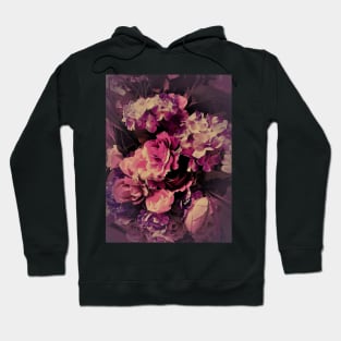 PINK ROSES VINTAGE BOUQUET PEONIES HYDRANGEAS Hoodie